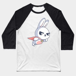 The cute bunny superhero is flying Baseball T-Shirt